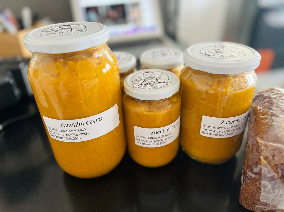 Homemade zucchini caviar